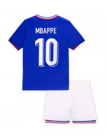 Francie Kylian Mbappe #10 Domácí dres pro děti ME 2024 Krátký Rukáv (+ trenýrky)